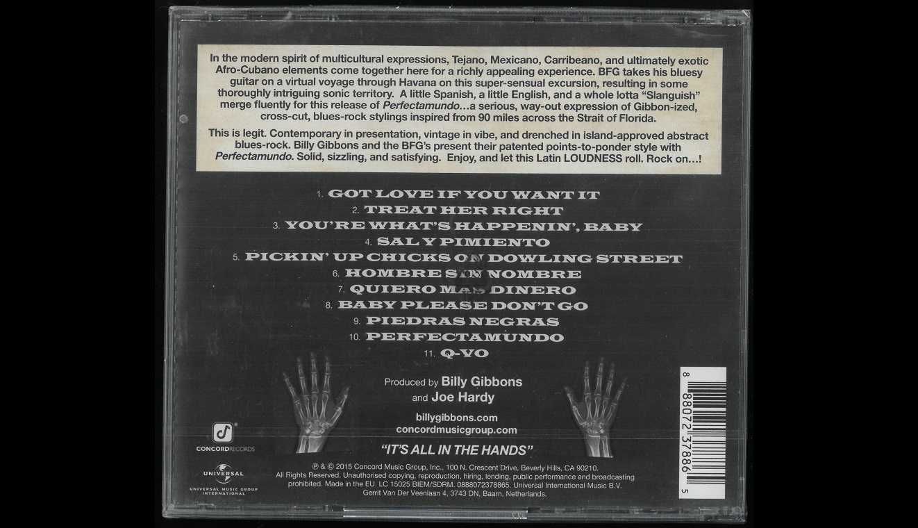 Billy Gibbons - Perfectamundo. Płyta CD. Nowa