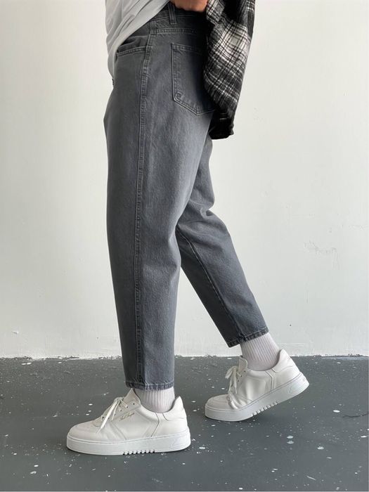 Чоловічі джинси мом в сірому кольорі, джинсы мом, повна наявність