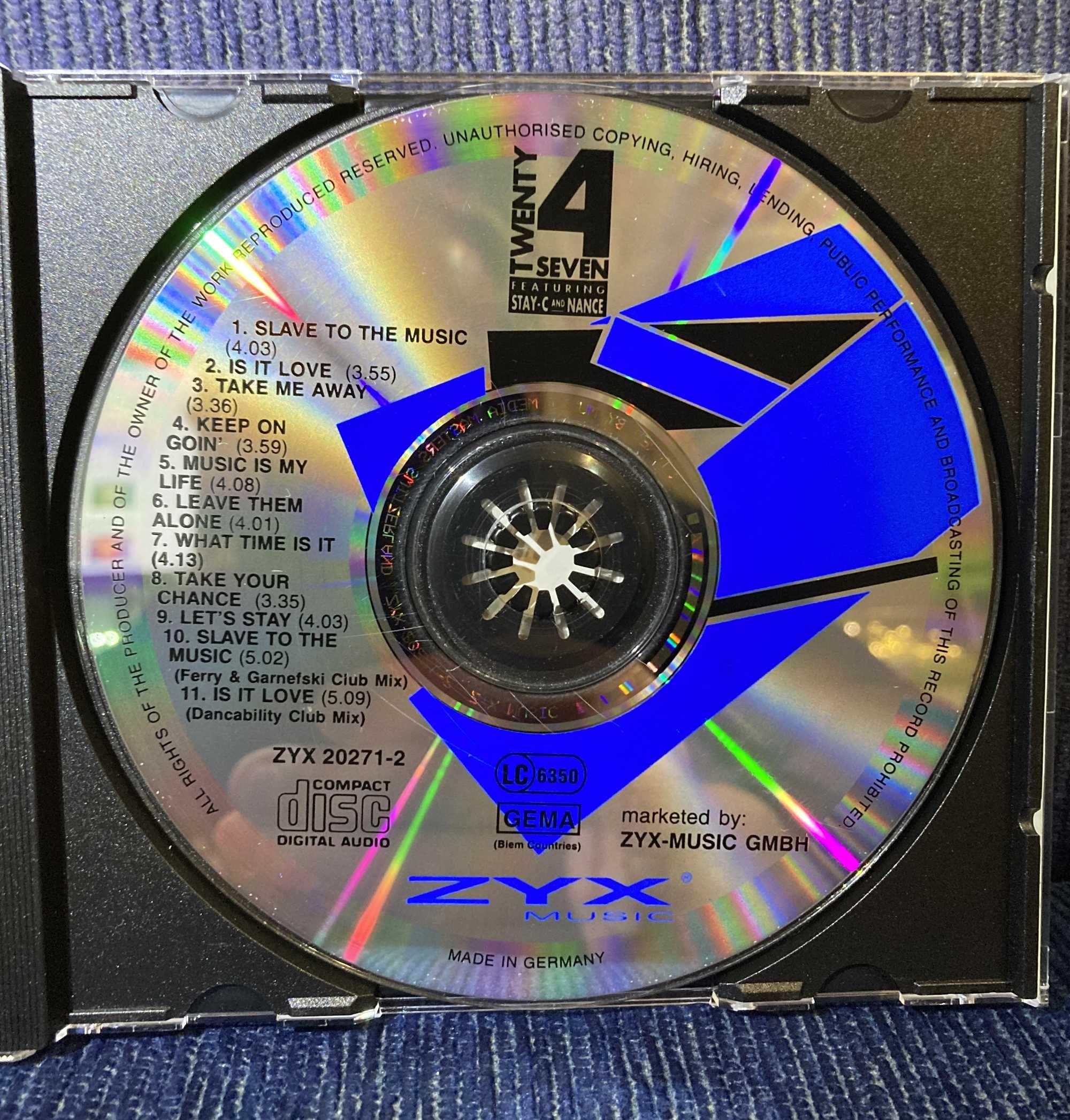 CD:  Twenty 4 Seven - Slave To The Music - 1993 rok