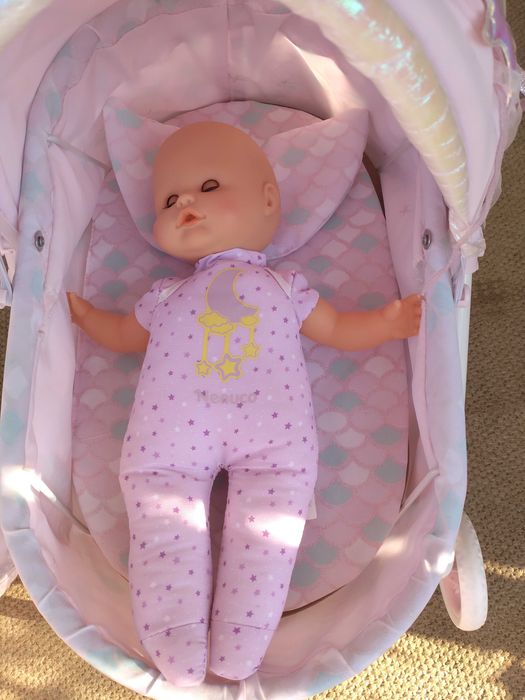 Carrinho de Bonecas com mochila e boneca