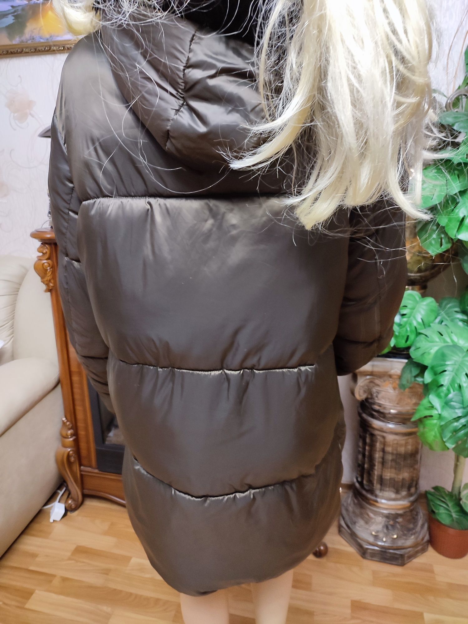 Зимова куртка пальто пуховик великого розміру батал курточка