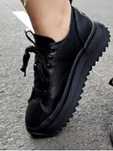 Sneakersy damskie platforma czarne Santorio rozmiar 40 - 41 nowe