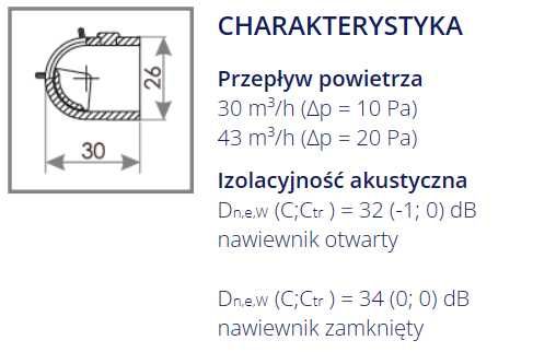 Nawiewnik manualny Ventec VT 525 - RAL 7016, Antracyt.