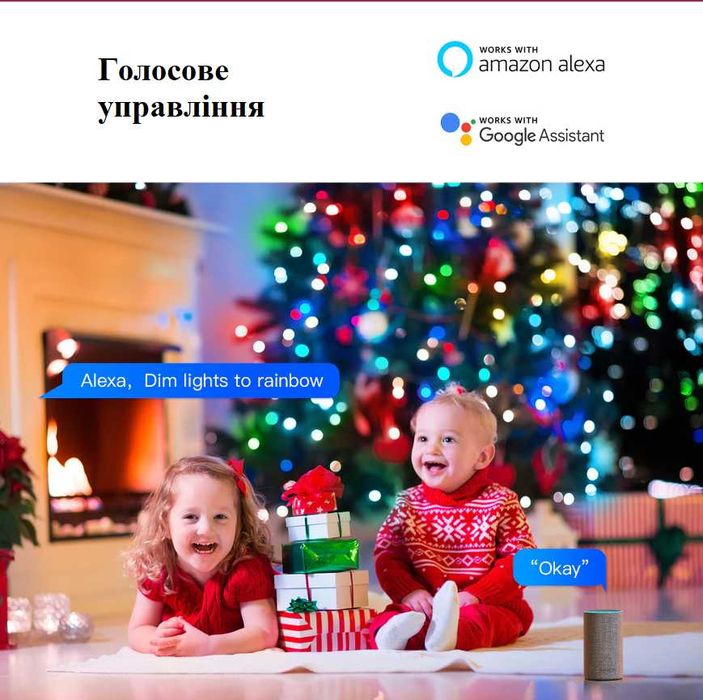 Казковий нічник, розумна WiFi гірлянда, 10 м 66 ліхтариків, подарунок