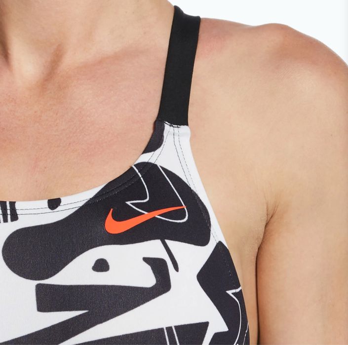 Купальник суцільний жіночий Nike Multiple Print Fastback чорний