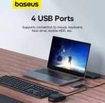 BaseusХабПереходникUSB3.0Концентратор4in1ДляПкНоутбукПодовжувУдлинител