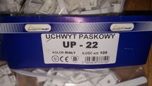 Uchwyt paskowy UP-22 kabli 12.1 biały 100szt. WAWA