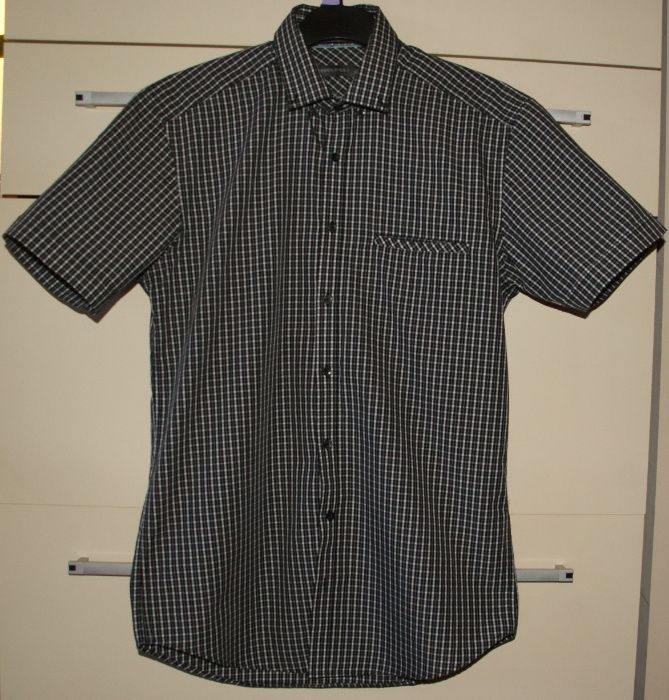 Koszula męska/juniorska ANGELO LITRICO (C&A), S, krótki rękaw,w kratkę