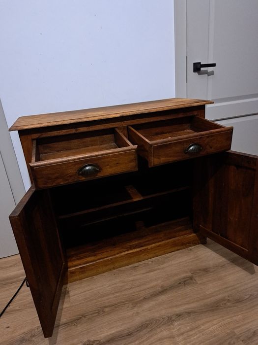 Drewno biurko komoda rtv piękne stare meble vintage