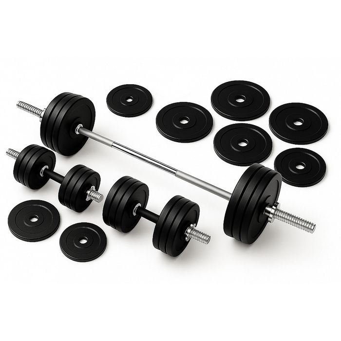 Штанга + гантелі 92 кг, комплект композитний