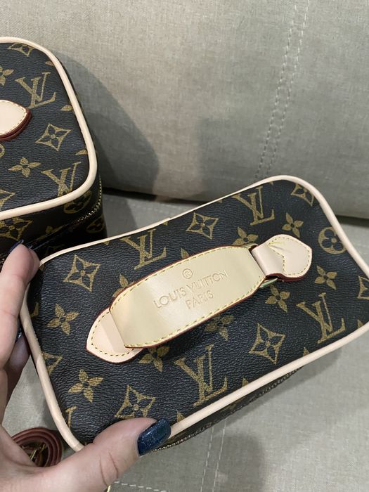 Сумка косметичка louis vuitton nice vanity коричневий комплект 2