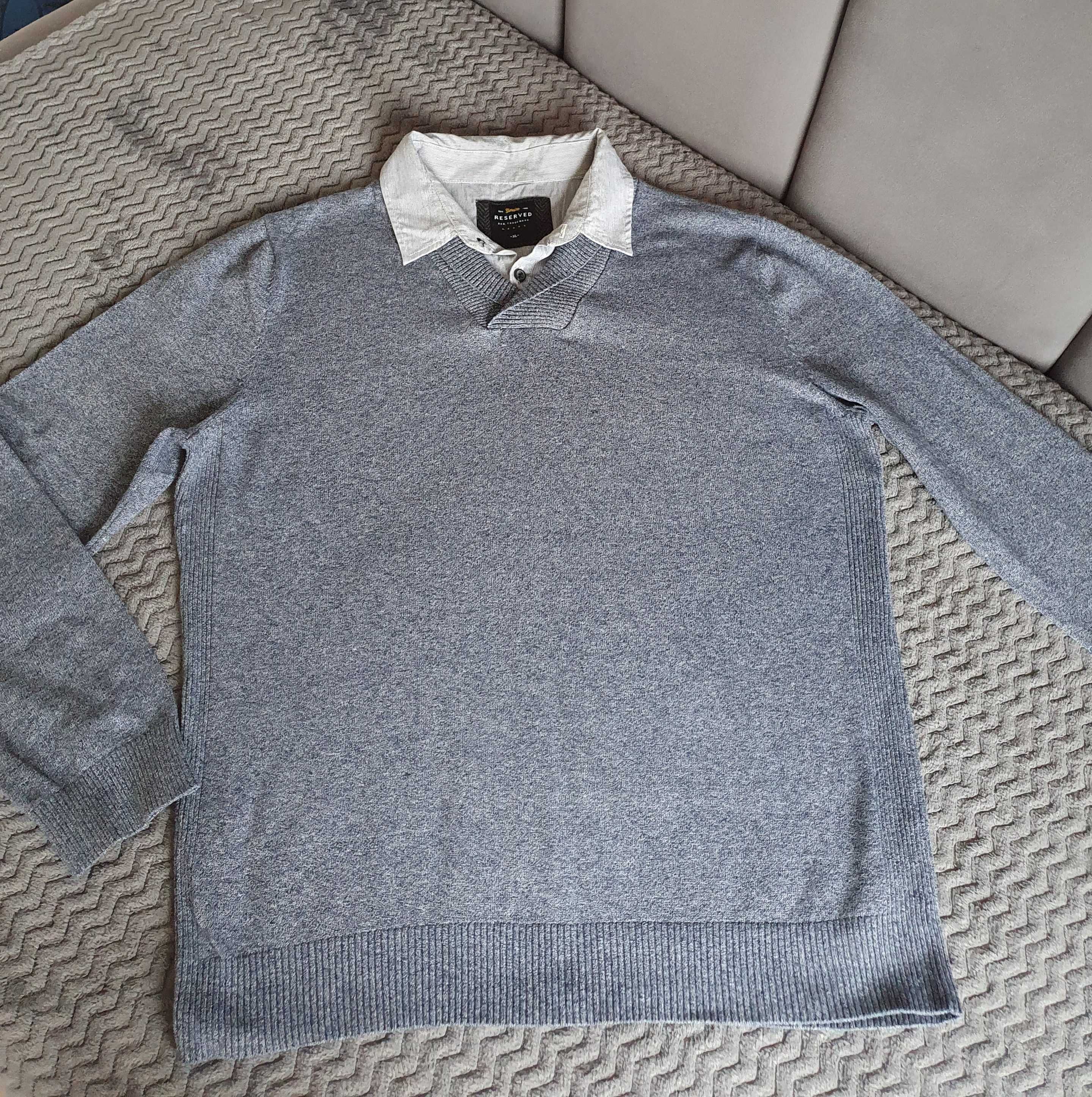 Reserved sweter XL z kołnierzykiem