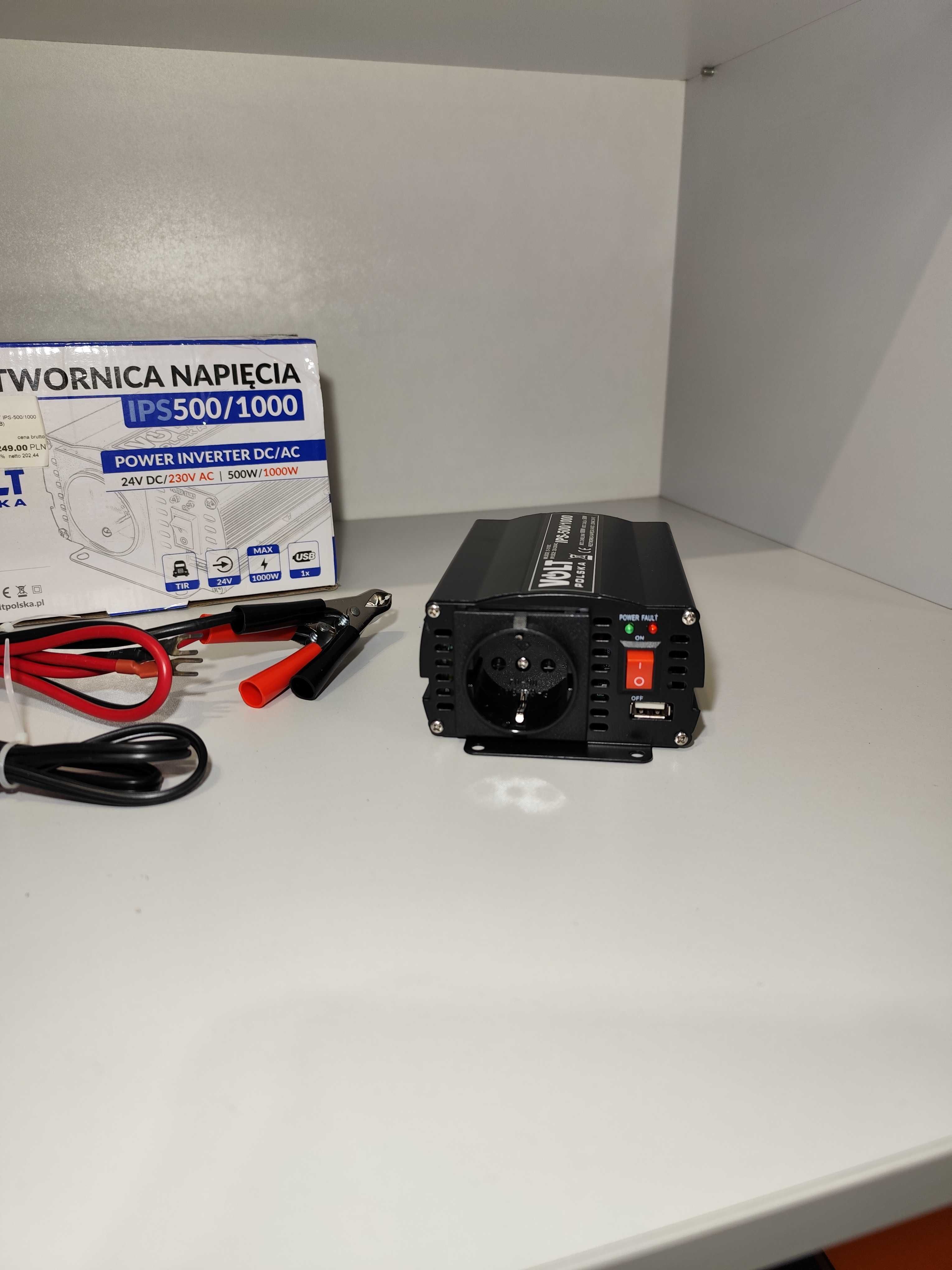 PRZETWORNICA 24>230V VOLT IPS-500/1000  1000/500W+5V (USB)