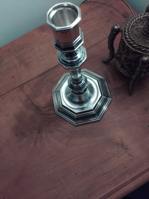 Castiçal christofle banho de prata