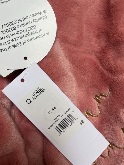 40 42 George 12-14 ciepła piżama zimowa miś futerko pluszowa dres cozy