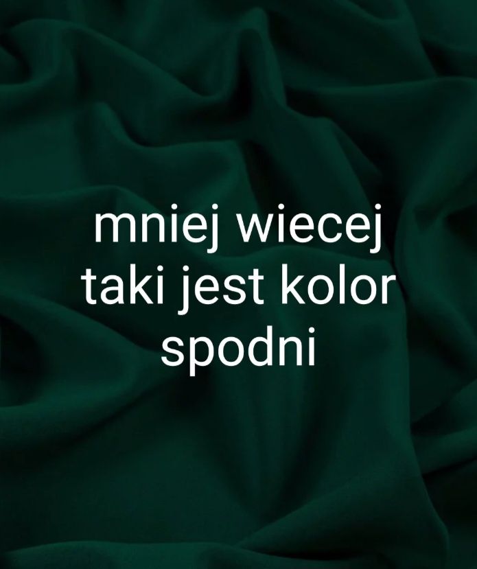 Puchate spodnie merino butelkowa zieleń 808