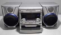 Wieża Philips FW-M55/22, radio, odtwarzacz kaset, 3cd, mp3, 2 głośniki