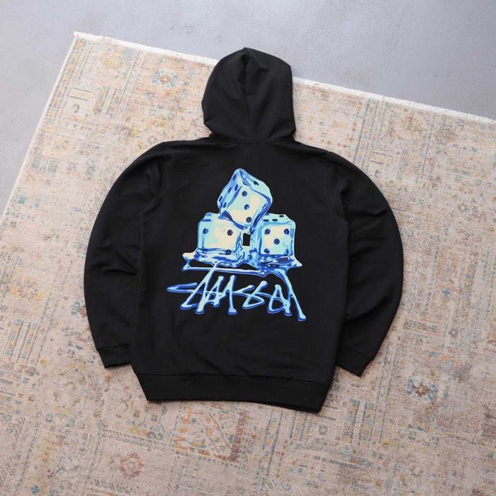 Худі Stussy Logo кофта стусси (худи stussy) Чорна,Біла ТОП якість