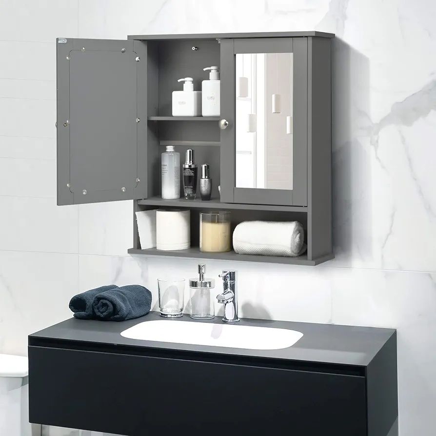 Armário de casa de banho ou sala com espelho 58x56x13 cm  ENVIO GRÁTIS
