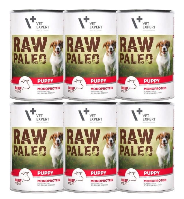 Raw paleo puppy beef 6x400g wołowina