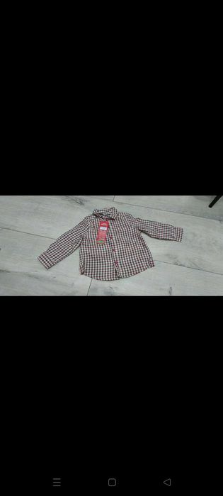 Koszula w kratkę dla chłopca rozmiar 80 cm