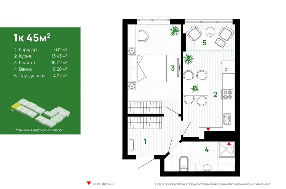 Продаж однокімнатної квартири від забудовника