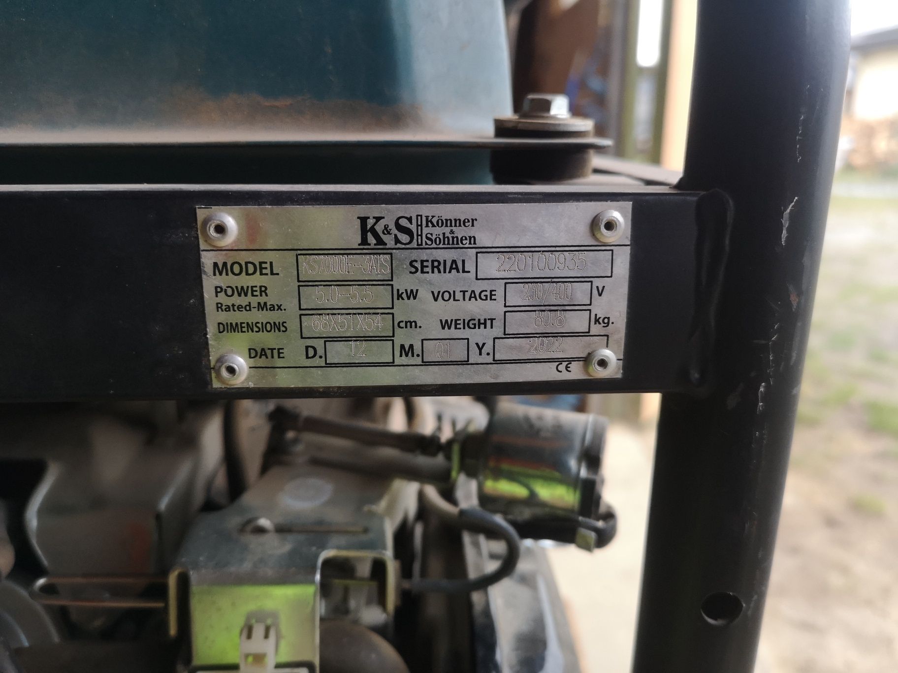 Agregat benzynowy K&S 5.5 KW 3 fazowy
