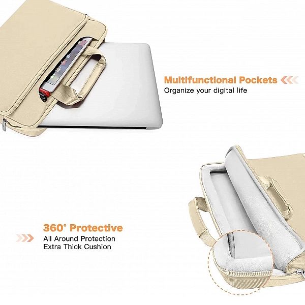 Torba na laptopa 15-16 Tech-Protect Pocket - beżowa