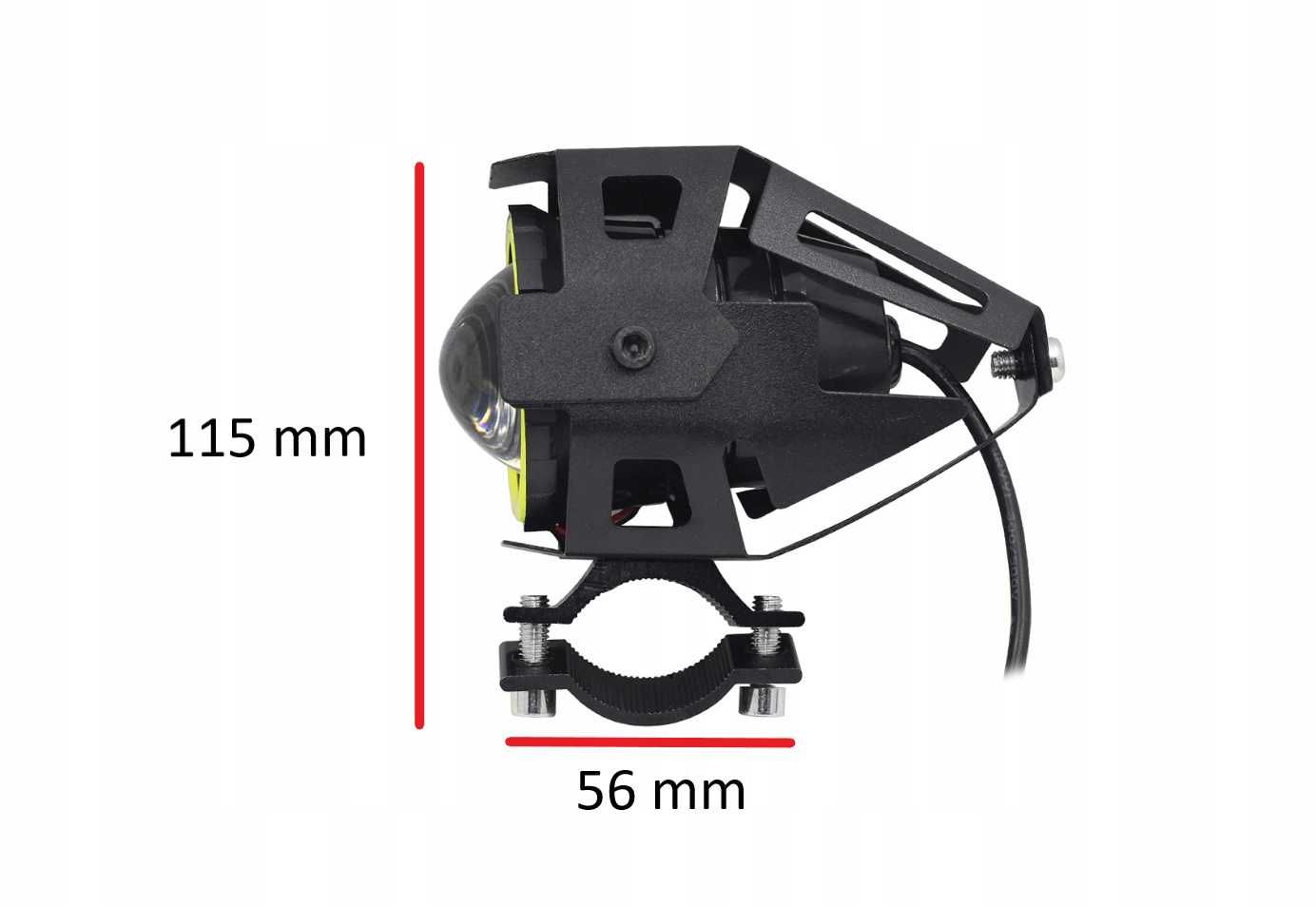 Halogeny motocyklowe RING LED lampy reflektory U7