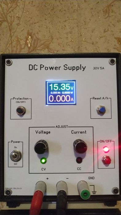 Лицевая панель для лабораторного блока питания