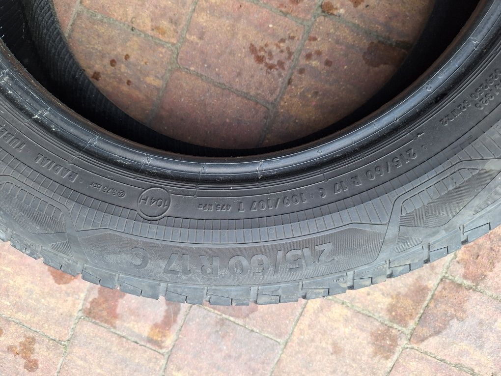 2 opony letnie 215/60/17 c wzmacniane Continental