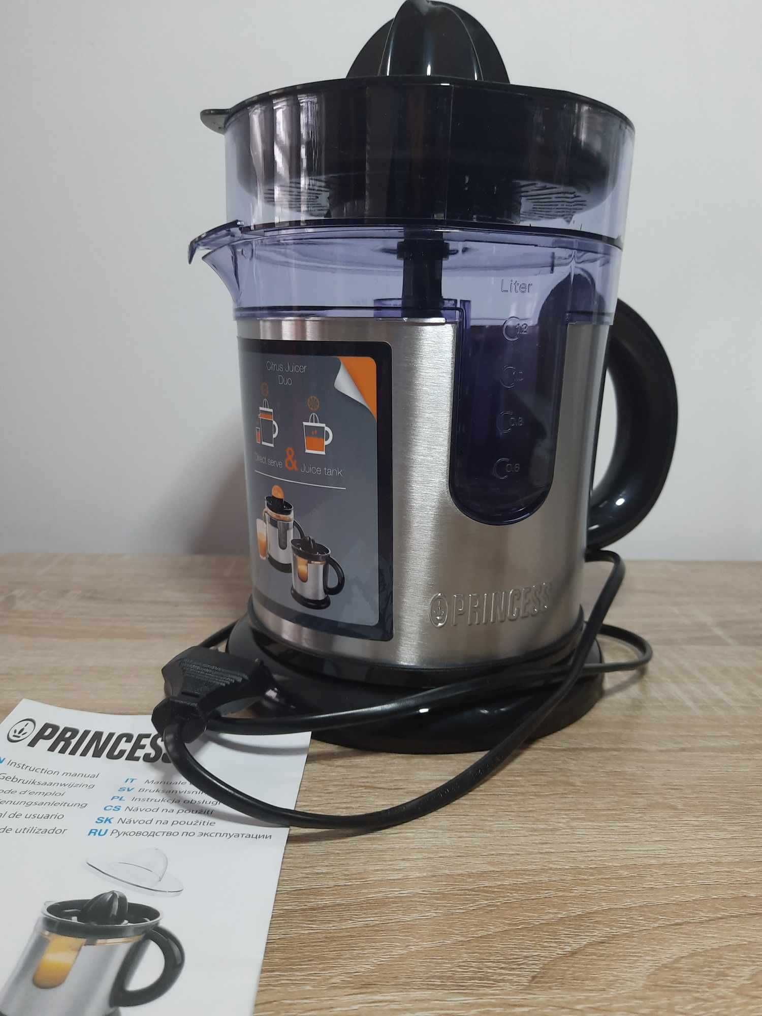 Sokowirówka Princess 201975 srebrny/szary 40 W, Princess Duo 1.2 L
