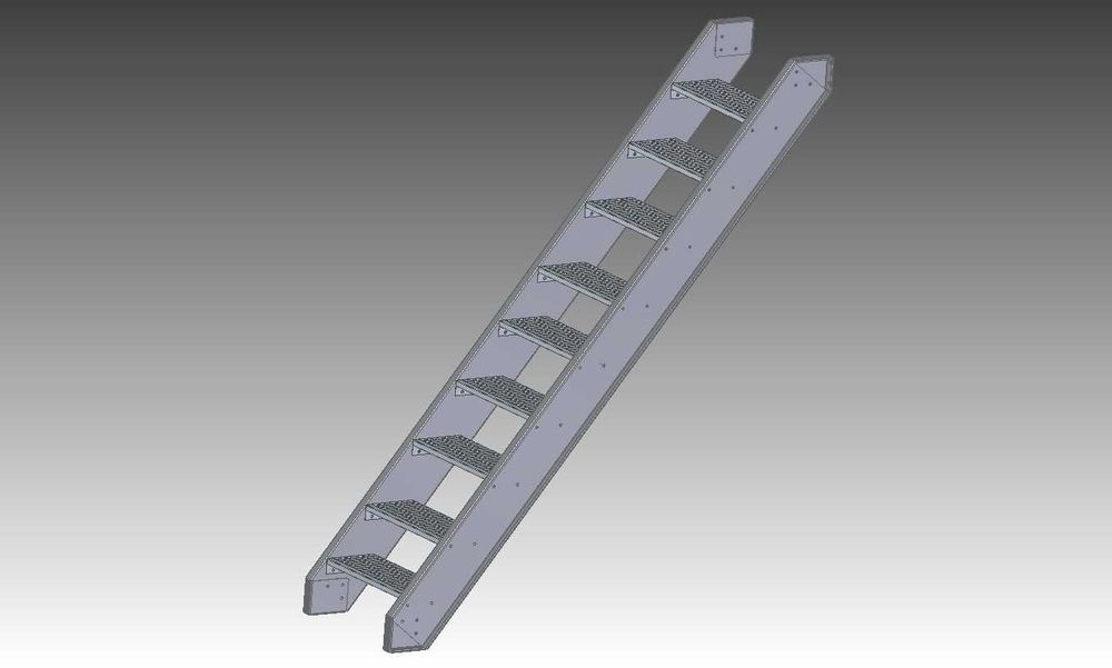 Schody metalowe wysokość 2,5h