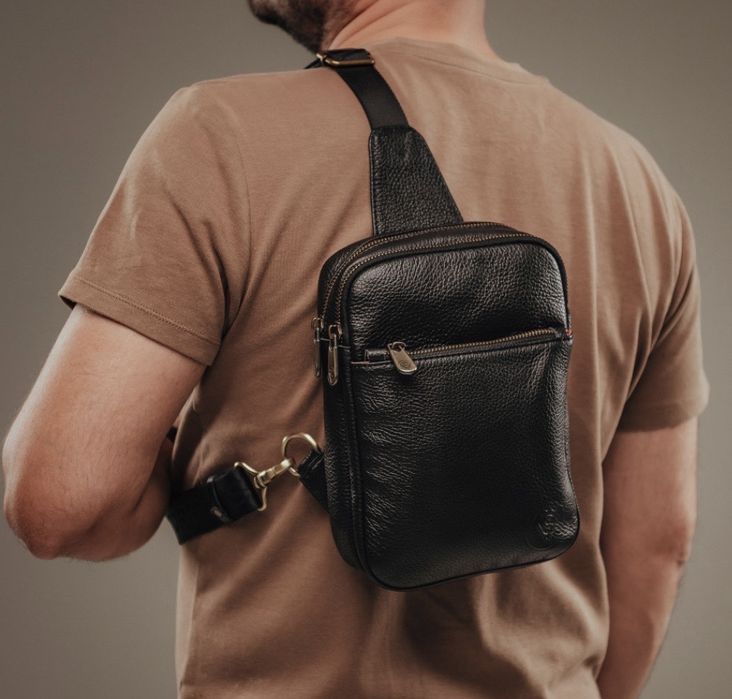 Сумка через плече шкіряна VS