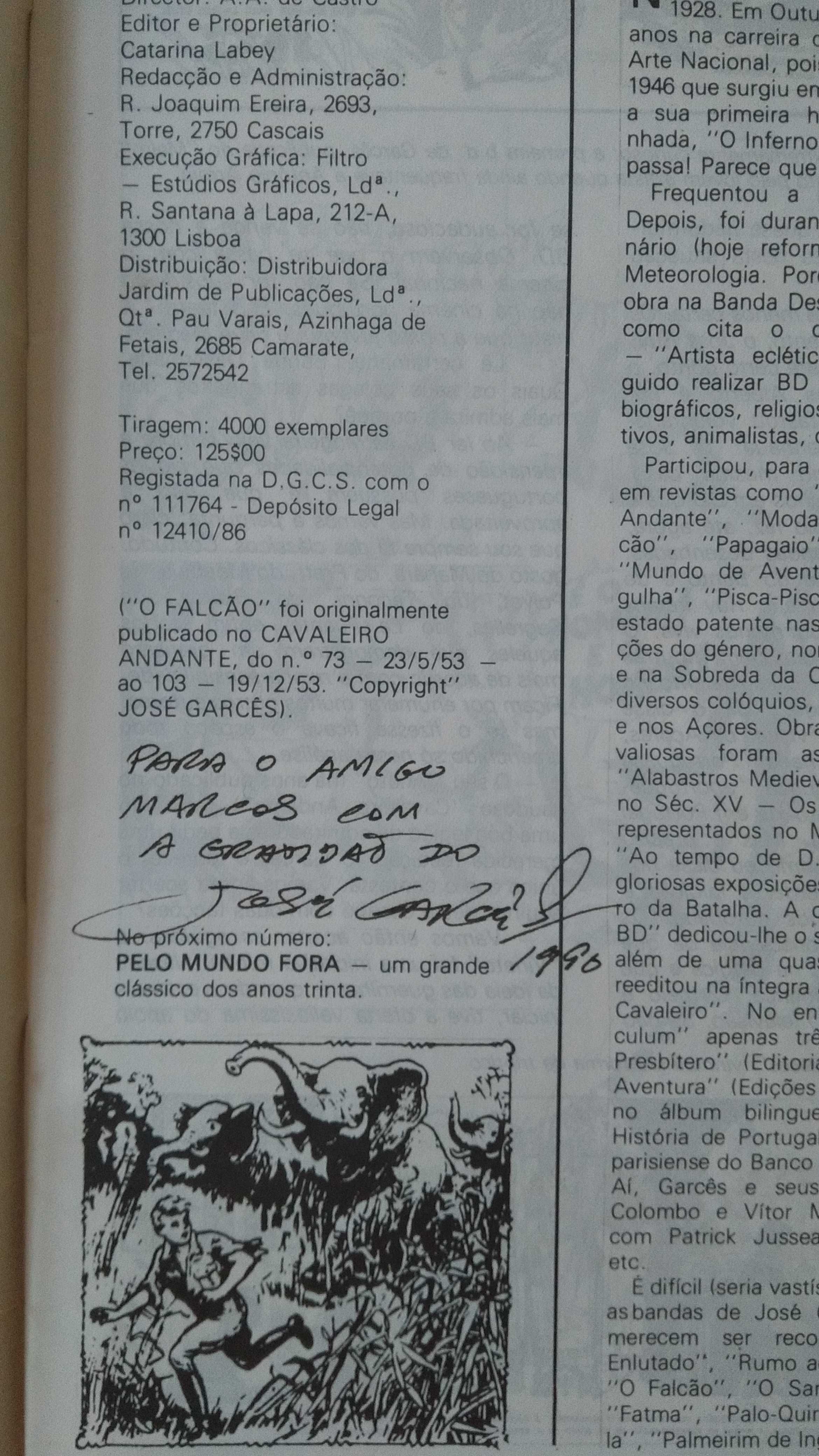 Cadernos de Banda Desenhada 3 - Maio 1987 - Assinado