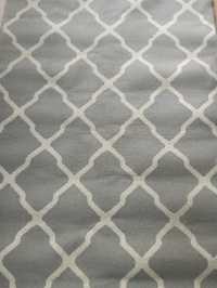 Chodnik dywanowy, koniczyna marokańska szaro- biały 120x345cm
