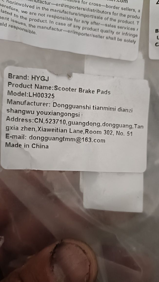 Scooter brake pads