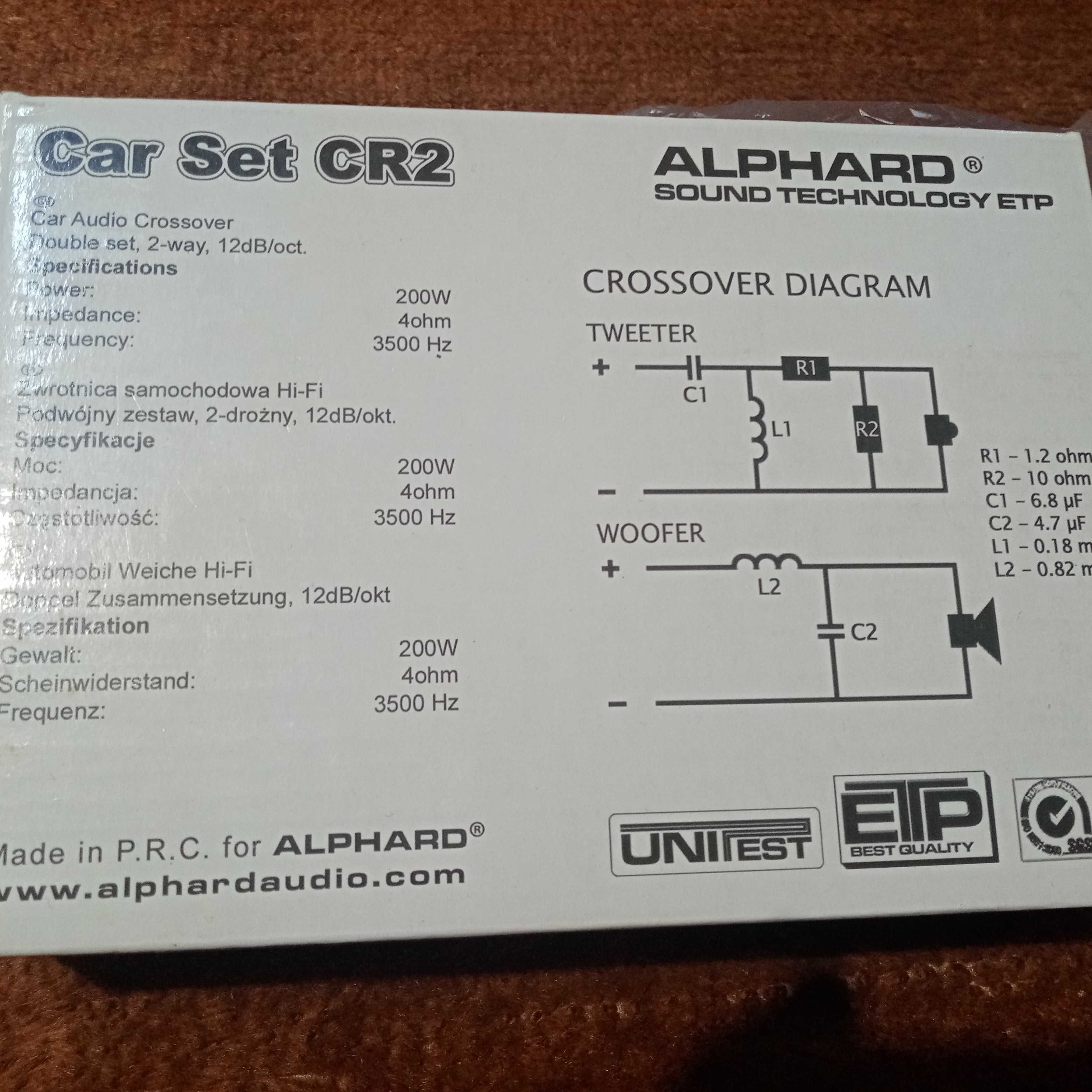 Продам Разделительные Фильтры Alphard (CAR SET CR2). Цена за Пару !