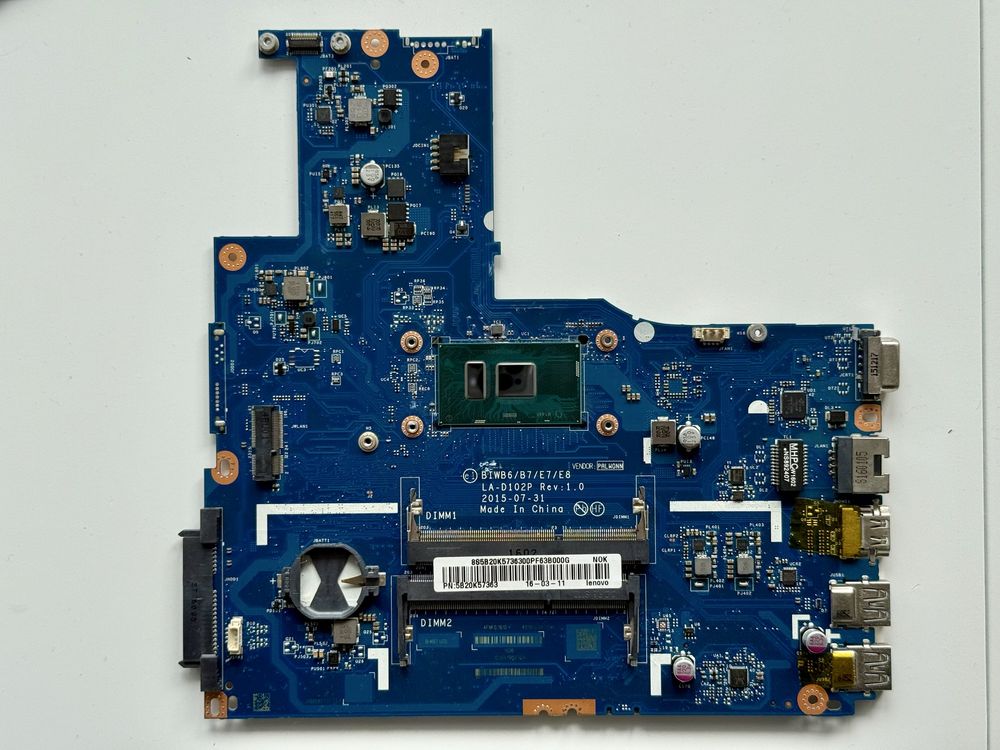 Płyta główna Lenovo B51-80 biwb6/b7/e7/e8 LA-D102P i5-6200U