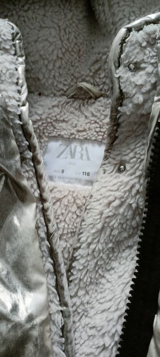 Zara r116 kurtka zimowa dla dziewczynki
