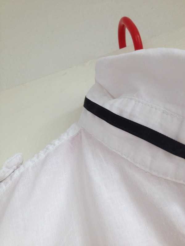 Top Secret M koszula biała z krótkim taliowana rękawem 38