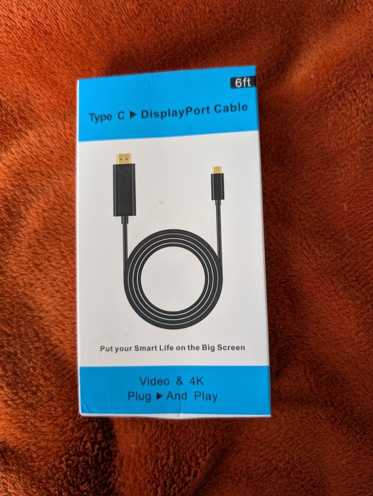Кабель мультимедийный USB-C to Display Port 4k