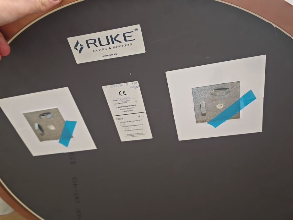 Okrągłe Lustro RUKE 75 cm w ramie Scandinavia Delicate