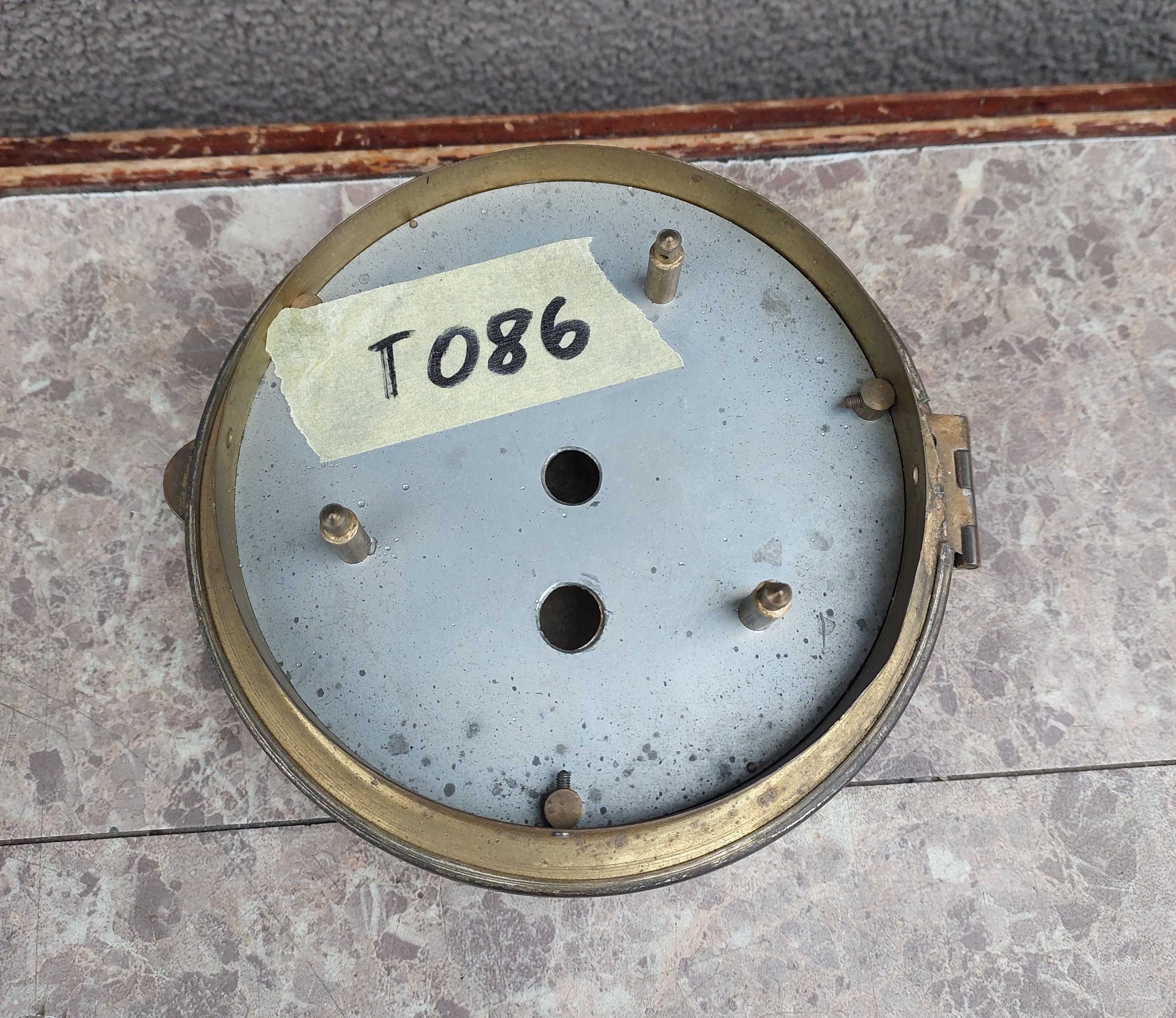 T086 Drzwiczki front tarcza ramka starego zegara szkło wypukłe 116,5mm
