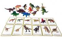 Figurki i karty obrazkowe - Dinozaury 12szt - Montessori