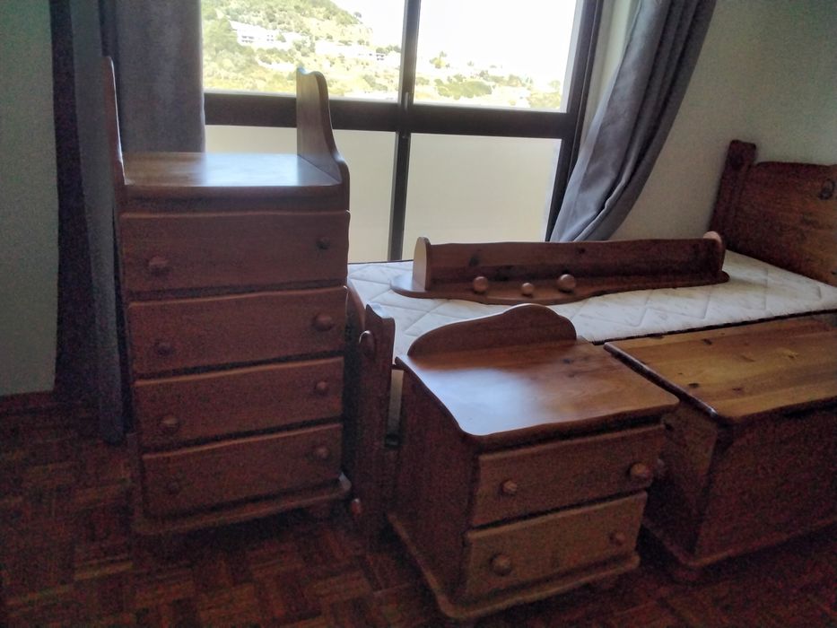 Conjunto moveis criança madeira maciça de pinho
