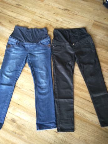 Spodnie ciążowe jeans jeansy skóra xl XXL