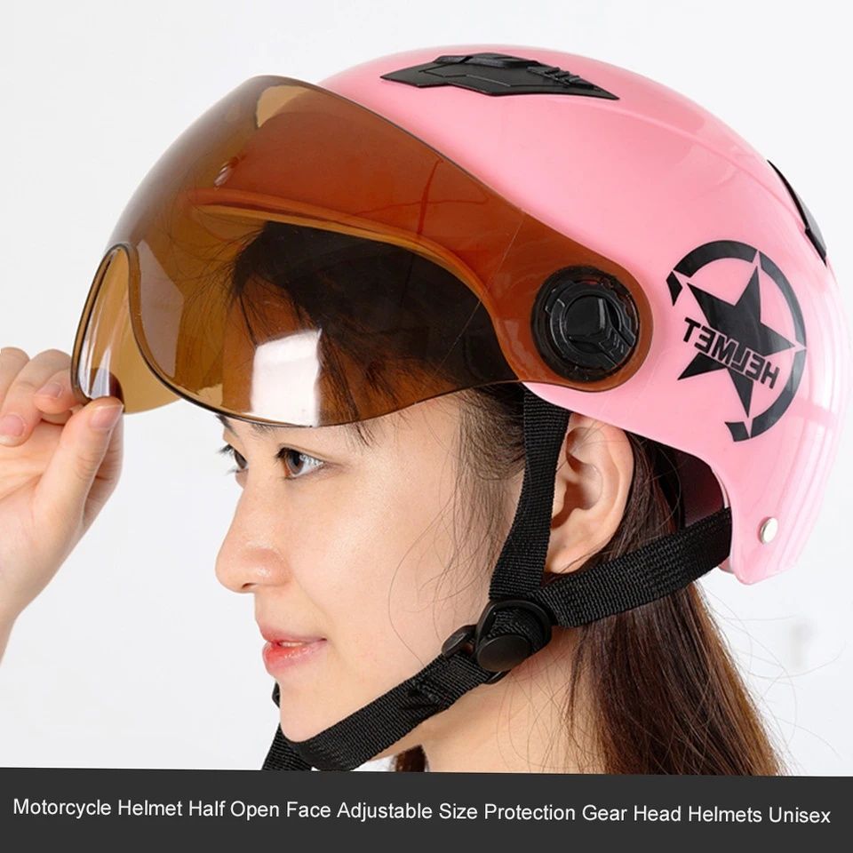 Шлем для скутера мопеда электро велосипеда женский мотошлем розовый