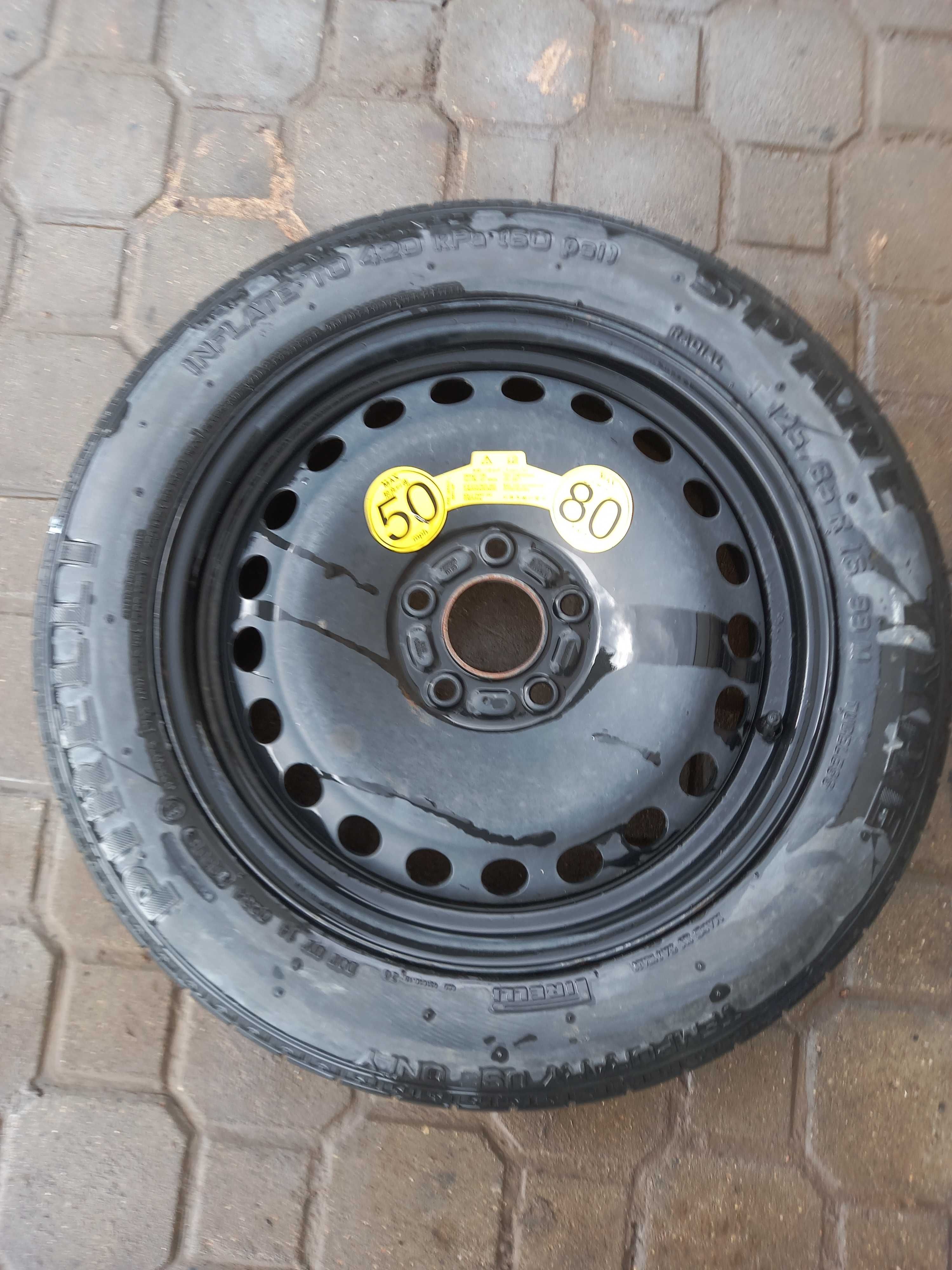 Volvo V50 koło dojazdowe zapsowe T125/85R16