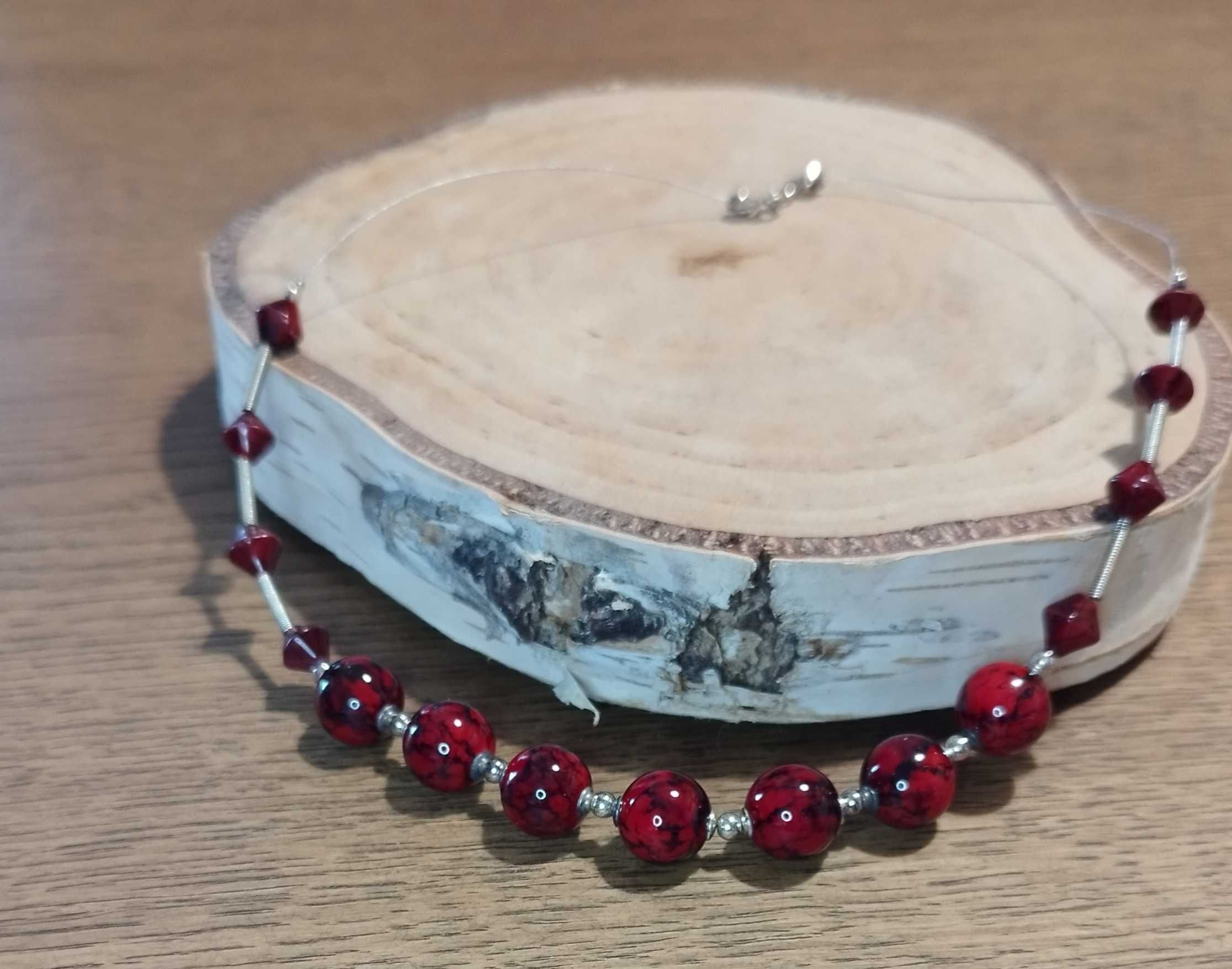 Naszyjnik z koralików szklanych Handmade